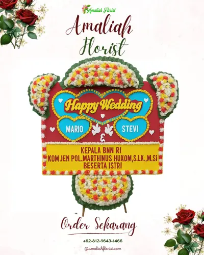 Karangan Papan Bunga Pernikahan di Situbondo Kota